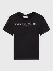 Tommy Hilfiger T-Shirt Essential KS0KS00210 M Czarny Regular Fit. Czarne t-shirty dla chłopców Tommy Hilfiger, bez wzorów, z bawełny, bez ramiączek. Za 79.99 zł.