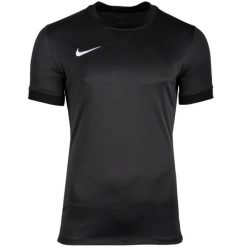 T-shirt sportowy z krótkim rękawem męski Dri Fit Strike IV Jsy SS Tee. Czarne t-shirty męskie Nike, m, bez wzorów, z materiału, sportowe, bez kołnierzyka. Za 149.99 zł.