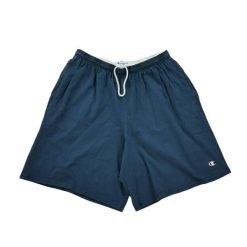 Męskie granatowe szorty. Niebieskie krótkie spodenki sportowe męskie Champion, m, bez wzorów, z materiału, na fitness i siłownię. Za 80.90 zł.