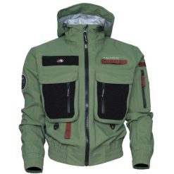 Kurtka wędkarska do brodzenia Taimen Bomber. Zielone kurtki męskie TAIMEN, m, bez wzorów, bez kaptura. Za 699.99 zł.