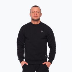 Bluza męska Octagon Stripe. Czarne bluzy męskie OCTAGON, l, bez wzorów, z bawełny, bez kaptura. Za 189.99 zł.