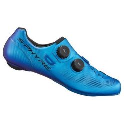 Buty kolarskie szosowe RC903 S-PHYRE. Niebieskie buty sportowe męskie Shimano, z mikrofibry, bez zapięcia, rowerowe. W wyprzedaży za 1,512.00 zł.