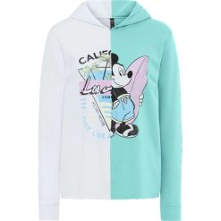 Bluza z kapturem bonprix biało-jasny miętowy. Bluzy damskie marki KALENJI. Za 79.99 zł.