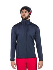 Bluza Rossignol męska Diretta Fleece FZ granatowa. Niebieskie bluzy męskie Rossignol, l, z aplikacjami, z polaru, bez kaptura. Za 829.45 zł.