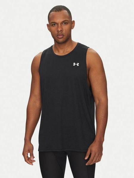 Under Armour Tank top Tech 1382795 Czarny Regular Fit. Czarne koszulki sportowe męskie Under Armour, m, bez wzorów, z syntetyku, bez kołnierzyka, bez ramiączek, na fitness i siłownię. Za 99.99 zł.