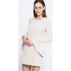 Missguided - Sukienka. Szare sukienki damskie Missguided, z bawełny, casualowe, z okrągłym kołnierzem. W wyprzedaży za 59.90 zł.