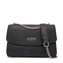 Torebka Guess. Czarne torebki do ręki damskie Guess, z aplikacjami, klasyczne, bez dodatków. Za 409.99 zł.