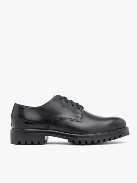 Czarne skórzane półbuty. Czarne eleganckie półbuty Brawo sp. z o.o., ze skóry, biznesowe, bez zapięcia. Za 499.99 zł.
