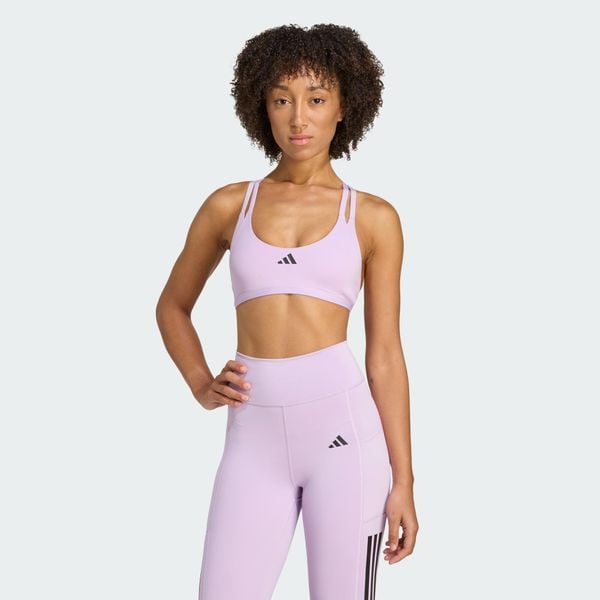 Lekki biustonosz treningowy Aeroimpact Luxe. Czerwone obuwie sportowe damskie Adidas, bez wzorów, z materiału, na fitness i siłownię. Za 219.00 zł.