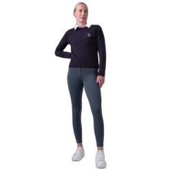 Sweter z dzianiny z logo dla kobiet PS of Sweden. Niebieskie swetry damskie PS OF SWEDEN, na zimę, bez wzorów, z dzianiny, bez kołnierzyka, bez ramiączek, bez kaptura. Za 568.00 zł.