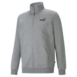 Bluza treningowa męska Puma ESS Track Jacket FL. Szare bluzy męskie Puma, m, bez wzorów, bez kaptura, na fitness i siłownię. Za 229.00 zł.