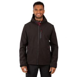 Męska Kurtka Soft Shell Marlon. Czarne kurtki męskie Trespass, m, bez wzorów, z elastanu, z kapturem. Za 294.99 zł.