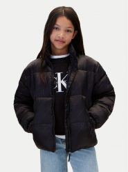 Calvin Klein Kurtka zimowa LVCKFJM10G Czarny Regular Fit. Czarne kurtki i płaszcze dla dziewczynek Calvin Klein, na zimę, bez wzorów, z bawełny, bez kaptura. Za 699.99 zł.