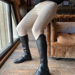 Spodnie jeździeckie z lejem kolanowym T de T Ultime. Brązowe eleganckie spodnie męskie T DE T, m, bez wzorów, z elastanu. Za 591.50 zł.