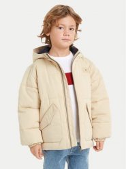 Tommy Hilfiger Kurtka zimowa Monotype KB0KB09092 Beżowy Regular Fit. Brązowe buty zimowe chłopięce Tommy Hilfiger, bez wzorów, z syntetyku, bez zapięcia. Za 629.99 zł.