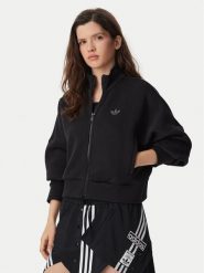 Adidas Bluza Spacer KR9149 Czarny Loose Fit. Czarne bluzy damskie Adidas, xl, bez wzorów, z bawełny, bez kaptura. Za 299.99 zł.