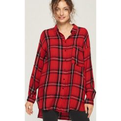 Koszula oversize w kratkę - Czerwony. Czerwone koszule damskie Sinsay, w kratkę. Za 59.99 zł.