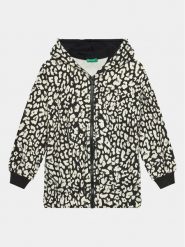 United Colors Of Benetton Bluza 35Y3C503H Czarny Relaxed Fit. Czarne bluzy dla dziewczynek United Colors Of Benetton, bez wzorów, z bawełny, bez ramiączek, bez kaptura. Za 99.99 zł.