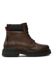 Tommy Jeans Trapery Tjm Lace Up Boot EM0EM01446 Brązowy. Brązowe śniegowce i trapery męskie Tommy Jeans, z jeansu, bez zapięcia. Za 629.99 zł.