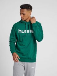 Bluza do piłki ręcznej męska Hummel Cotton Logo z kapturem. Białe bluzy męskie Hummel, na wiosnę, m, bez wzorów, z bawełny, z kapturem. Za 182.50 zł.