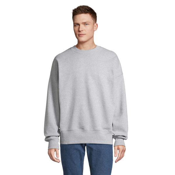 Sweter Unisex Authentic Crew Neck Dla Dorosłych. Szare bluzy męskie SOL'S, m, bez wzorów, bez kaptura. Za 226.99 zł.