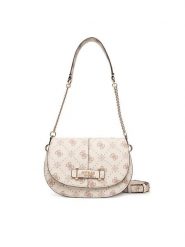 Guess Torebka Carrie Logo HWGP98 98200 Écru. Torebki do ręki damskie Guess, z aplikacjami, ze skóry, bez dodatków. Za 589.99 zł.