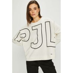 Pepe Jeans - Bluza Cecilia. Szare bluzy damskie Pepe Jeans, z nadrukiem, z bawełny. Za 279.90 zł.
