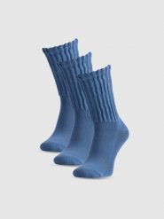 4F Skarpety casual za kostkę (3-pack) damskie - granatowe 35-38. Niebieskie skarpety damskie 4f, bez wzorów. Za 69.99 zł.