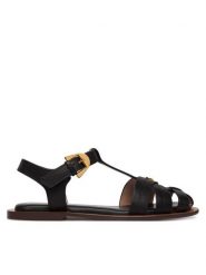 Coccinelle Sandały E4 U91 18 01 01 Czarny. Czarne sandały damskie Coccinelle, bez wzorów, ze skóry, bez obcasa, na płaskiej podeszwie, bez zapięcia. Za 849.99 zł.