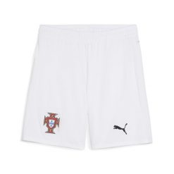 Męskie szorty Portugalia 2025 PUMA White Black. Białe krótkie spodenki sportowe męskie Puma, l, bez wzorów, do piłki nożnej. Za 199.00 zł.