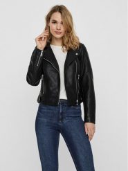 Vero Moda Kurtka z imitacji skóry Kerri 10228728 Czarny Regular Fit. Czarne kurtki damskie Vero Moda, m, bez wzorów, ze skóry, bez kaptura. Za 259.99 zł.