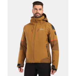 Męska kurtka narciarska Kilpi TURNAU-M. Brązowe kurtki męskie Kilpi, m, bez wzorów, bez kaptura, narciarskie. Za 1,248.29 zł.