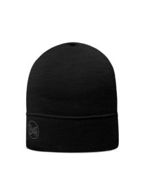 Czapka trekkingowa Merino Lightweight Beanie. Czarne czapki i kapelusze męskie Buff, bez wzorów, z dzianiny, sportowe. Za 99.65 zł.