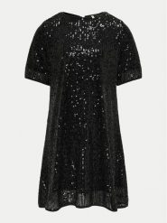 Kids ONLY Sukienka elegancka 15338538 Czarny Loose Fit. Czarne sukienki dla dziewczynek Kids Only, bez wzorów, z syntetyku, eleganckie, bez ramiączek. Za 109.99 zł.