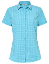 Koszula damska Seiland Shirt III. Niebieskie koszule damskie Vaude, bez wzorów, z materiału, bez kołnierzyka, bez ramiączek. Za 339.00 zł.
