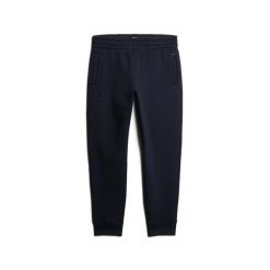 Spodnie do biegania Superdry Essential Logo. Niebieskie spodnie sportowe męskie Superdry., s, z aplikacjami, z dresówki, do biegania. Za 338.70 zł.
