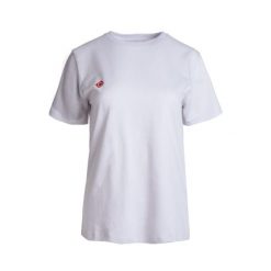 Klasyczny T-shirt z krótkim rękawem BRIANES W V2, wygodny i uniwersalny, idealny. Czerwone koszulki sportowe damskie IZAS, m, bez wzorów, bez kołnierzyka, bez ramiączek. W wyprzedaży za 121.70 zł.