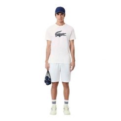 T-shirt Lacoste Core Performance Th2042. Białe t-shirty męskie Lacoste, s, bez wzorów, z jersey, sportowe, bez kołnierzyka. Za 279.25 zł.