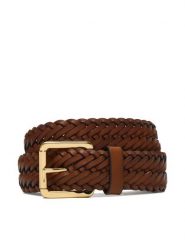 LAUREN RALPH LAUREN Pasek 412968766002 Brązowy. Brązowe paski damskie Lauren Ralph Lauren, bez wzorów, ze skóry. Za 419.99 zł.