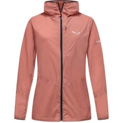 Damska kurtka wodoodporna Salewa Pedroc Wind HD Light. Czerwone kurtki damskie Salewa, bez wzorów, z materiału, trekkingowe. Za 513.60 zł.