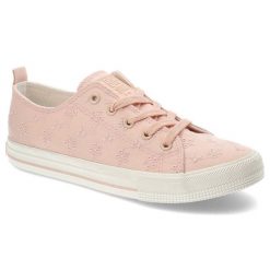 Różowe Trampki Big Star Modne Buty Damskie. Czerwone trampki i tenisówki dziewczęce Big Star, na wiosnę, bez wzorów, z materiału, bez zapięcia. Za 139.00 zł.