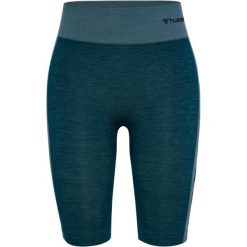 Damskie szorty bezszwowe Hummel Clea. Niebieskie obuwie sportowe damskie Hummel, bez wzorów, rowerowe. Za 170.50 zł.