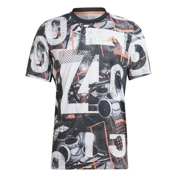 Koszulka adidas Club Graph. Białe koszulki polo męskie Adidas, s, bez wzorów, z materiału, bez ramiączek. Za 198.00 zł.