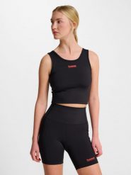 Biustonosz dla kobiet Hummel Intensity Top. Czarne biustonosze Hummel, bez wzorów, z materiału. Za 224.00 zł.