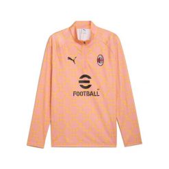 Męska bluza przedmeczowa z zamkiem 1/4 AC Milan PUMA. Białe bluzy męskie Puma, m, z aplikacjami, z materiału, bez kaptura. Za 279.00 zł.