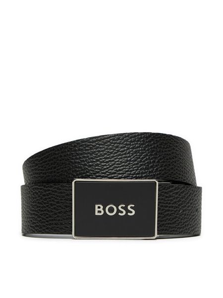 BOSS Pasek Icon 50529690 Czarny. Czarne paski damskie Boss, bez wzorów. Za 449.99 zł.