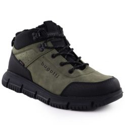 Botki męskie trapery ocieplane khaki Bugatti 331-8373H-4100. Brązowe botki męskie Bugatti, bez wzorów, z materiału, eleganckie, bez zapięcia. Za 449.99 zł.