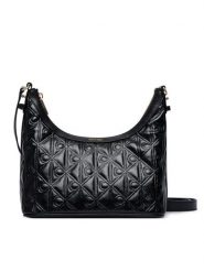 Calvin Klein Torebka Emblem Aop Debossed Shoulder Bag LV04F3874G Czarny. Czarne torebki do ręki damskie Calvin Klein, bez wzorów, ze skóry, bez dodatków. Za 529.99 zł.