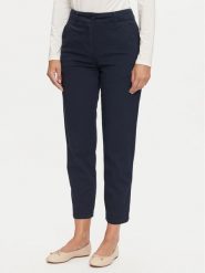 United Colors Of Benetton Spodnie materiałowe 4GD7DF06U Granatowy Regular Fit. Niebieskie spodnie materiałowe damskie United Colors Of Benetton, bez wzorów, z bawełny. Za 149.99 zł.