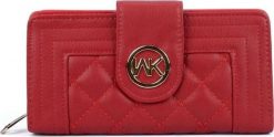 Accessorize Me Czerwony portfel damski pikowany AMIE W03. Czerwone portfele damskie Accessorize Me, bez wzorów. Za 19.90 zł.